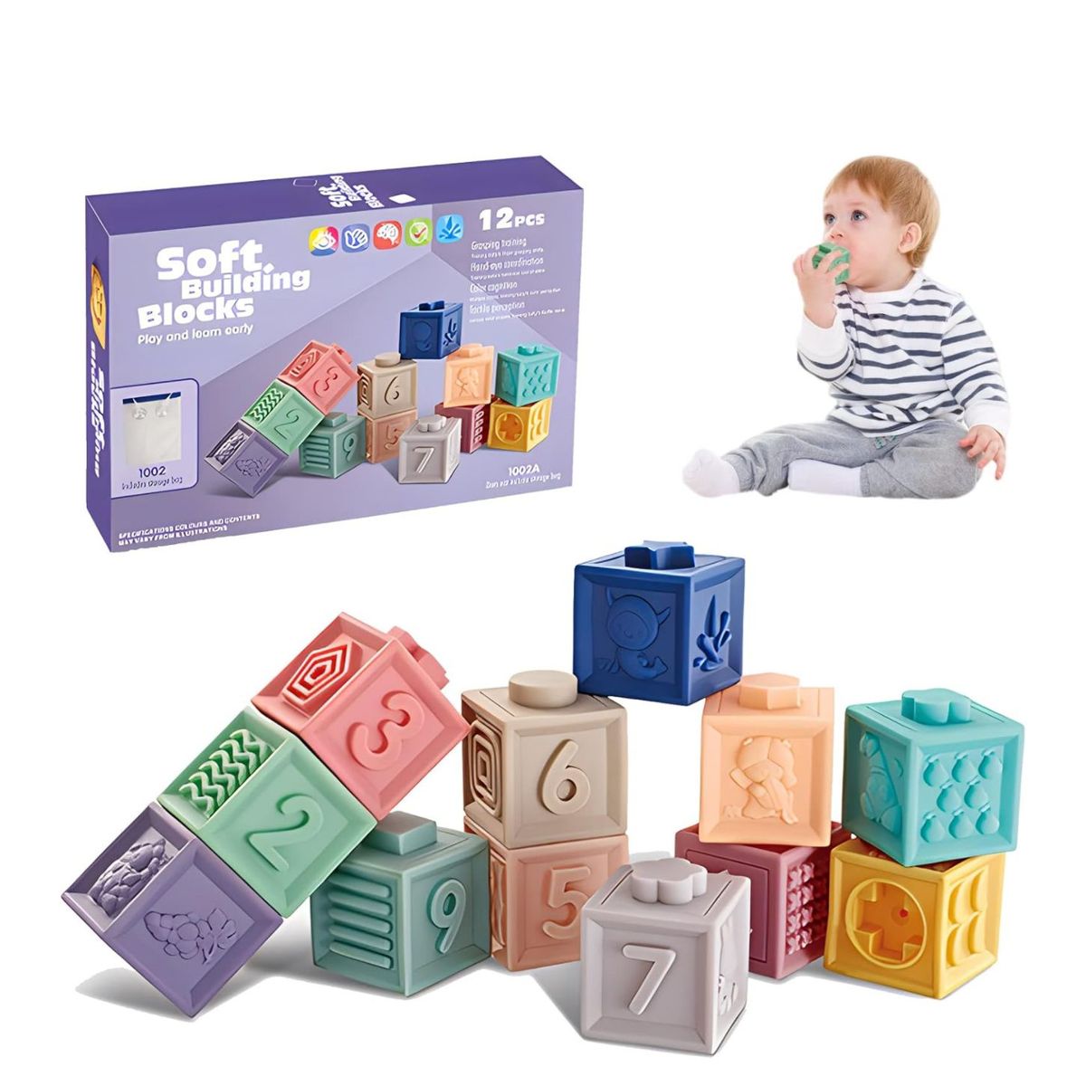 GENERICO - Bloques De Construcción Apilables Juguete Para Dentición