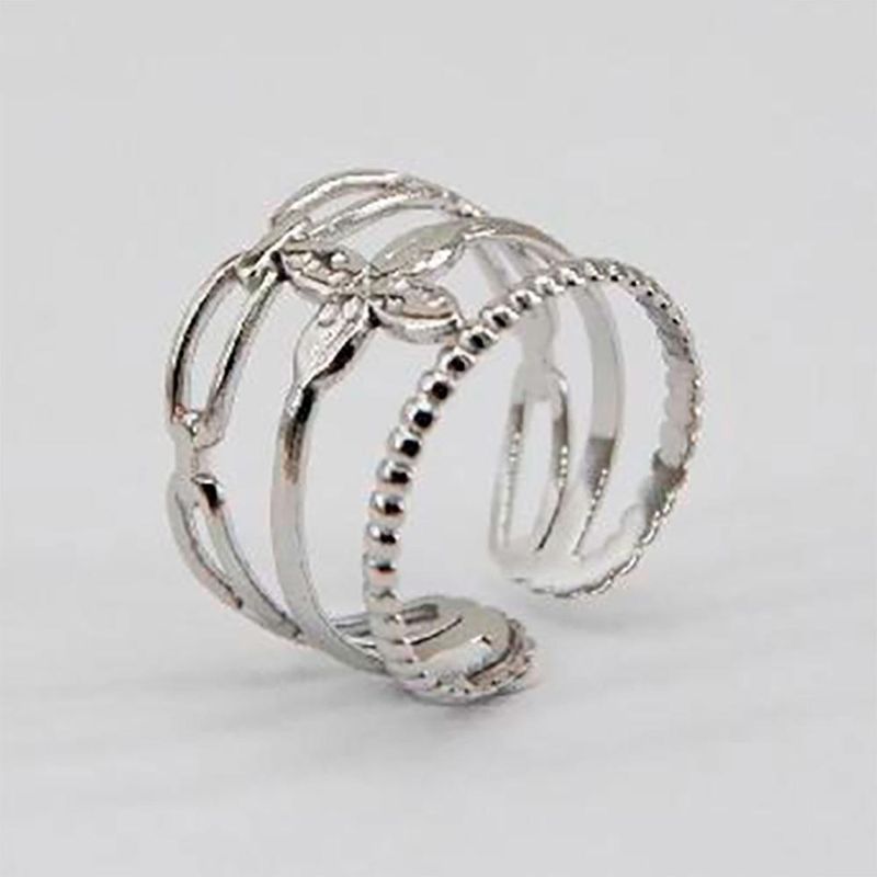 19V69 ITALIA - Anillo  Italia Dorado Mujer - Plateado