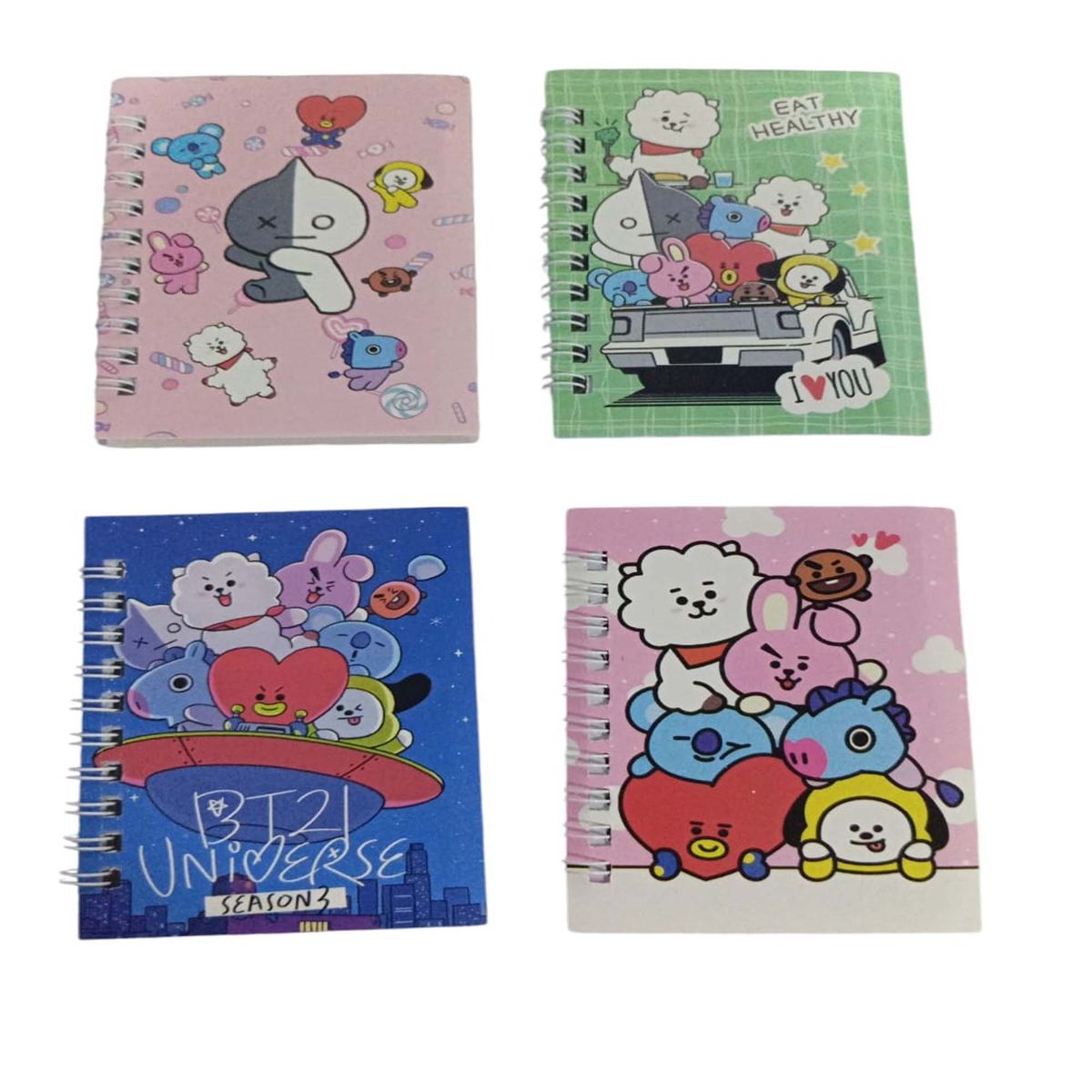 GENERICO - Pack Mini Libretas Bts 4 Unidades