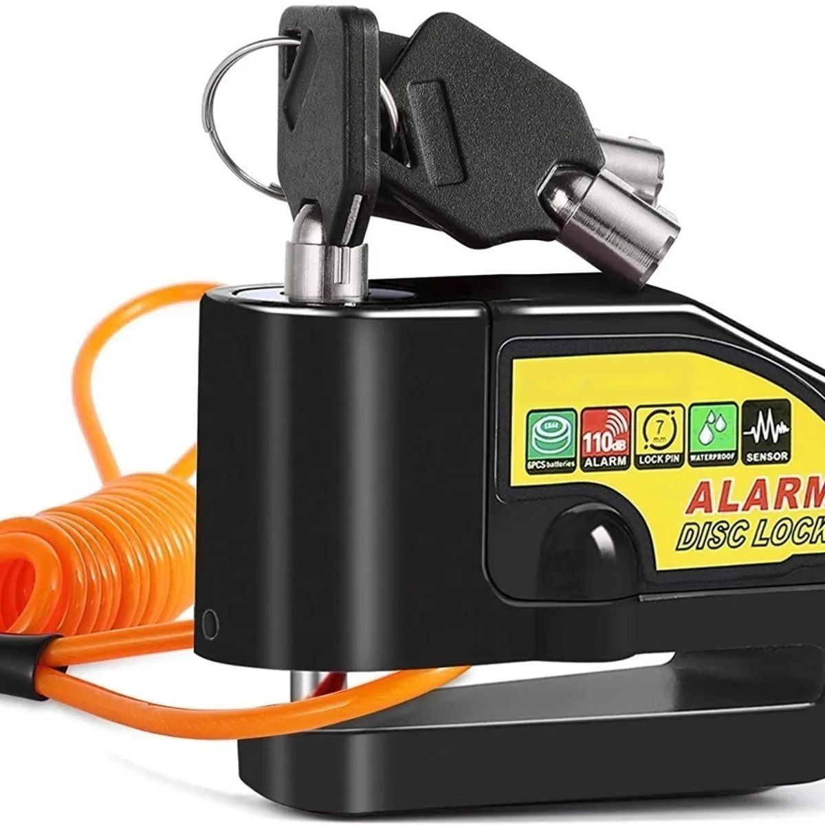 GENERICO - Candado con alarma para disco de moto y scooter