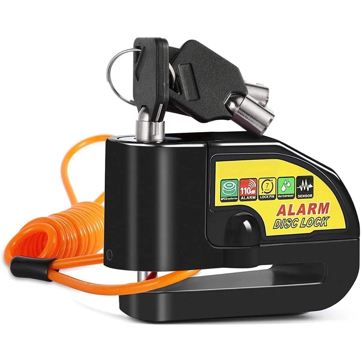 GENERICO - Candado con alarma para disco de moto y scooter