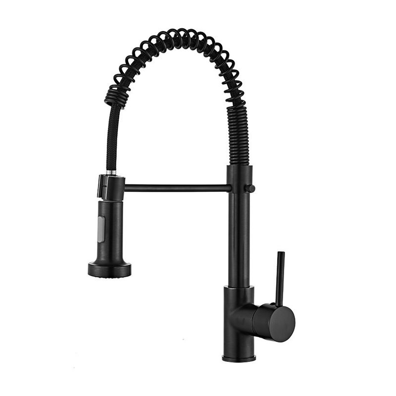 ATURE - Grifo Lavaplatos Flexible Acero Inoxidable 360 Alta Negro