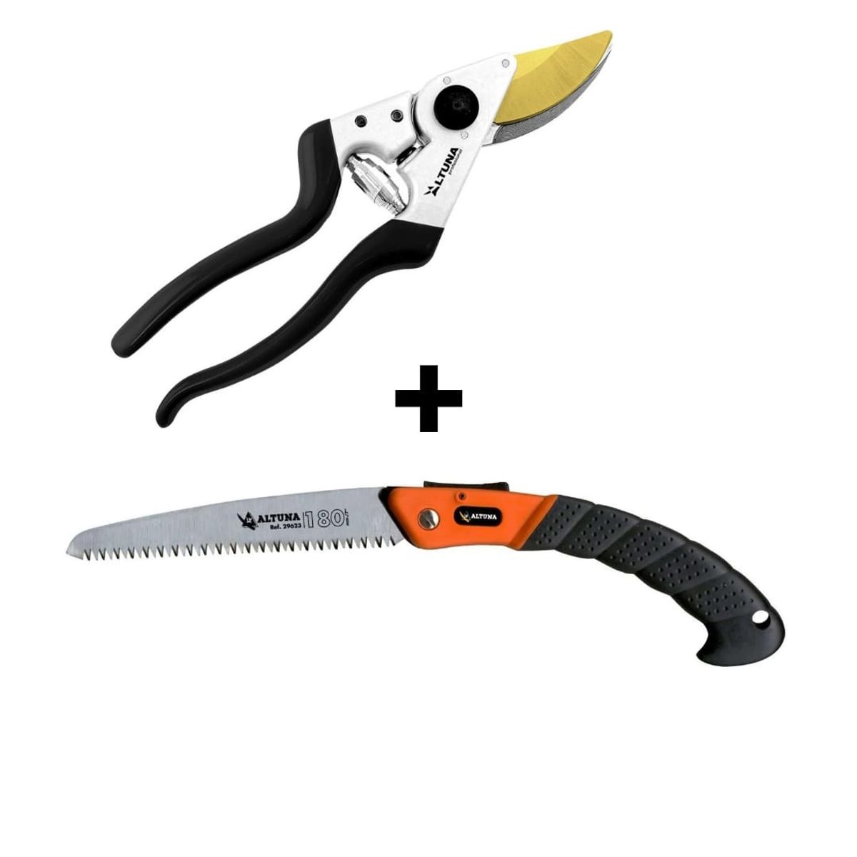 ALTUNA - TIJERA DE PODA 1 MANO ALTUNA T114 + SERRUCHO PLEGABLE 29623