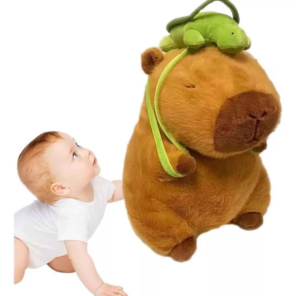 KUANGYE - Juguete Peluche Capibara Mochila Tortuga Tierno Para Regalo