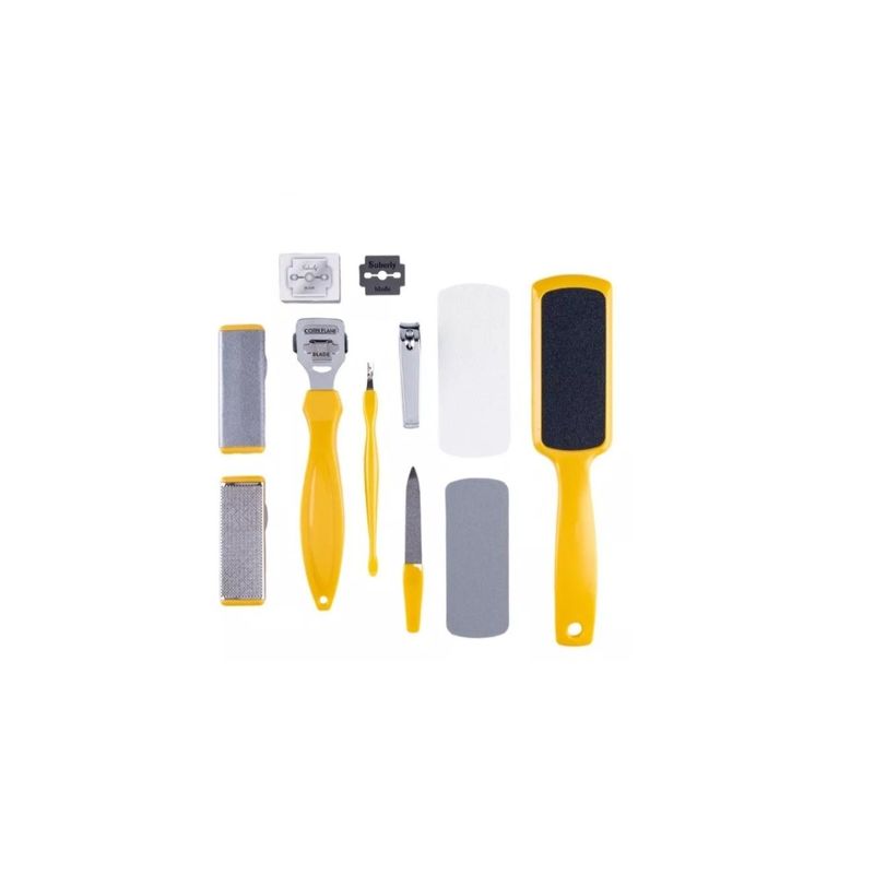 GENERICO - Kit Lima De Uñas Para Pies Y Callos Pedicure 10 Piezas