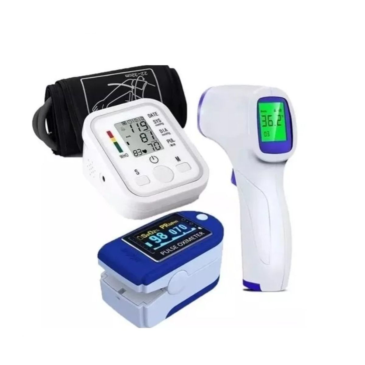 GENERICO - Set Toma Presion Brazo Saturometro Termómetro