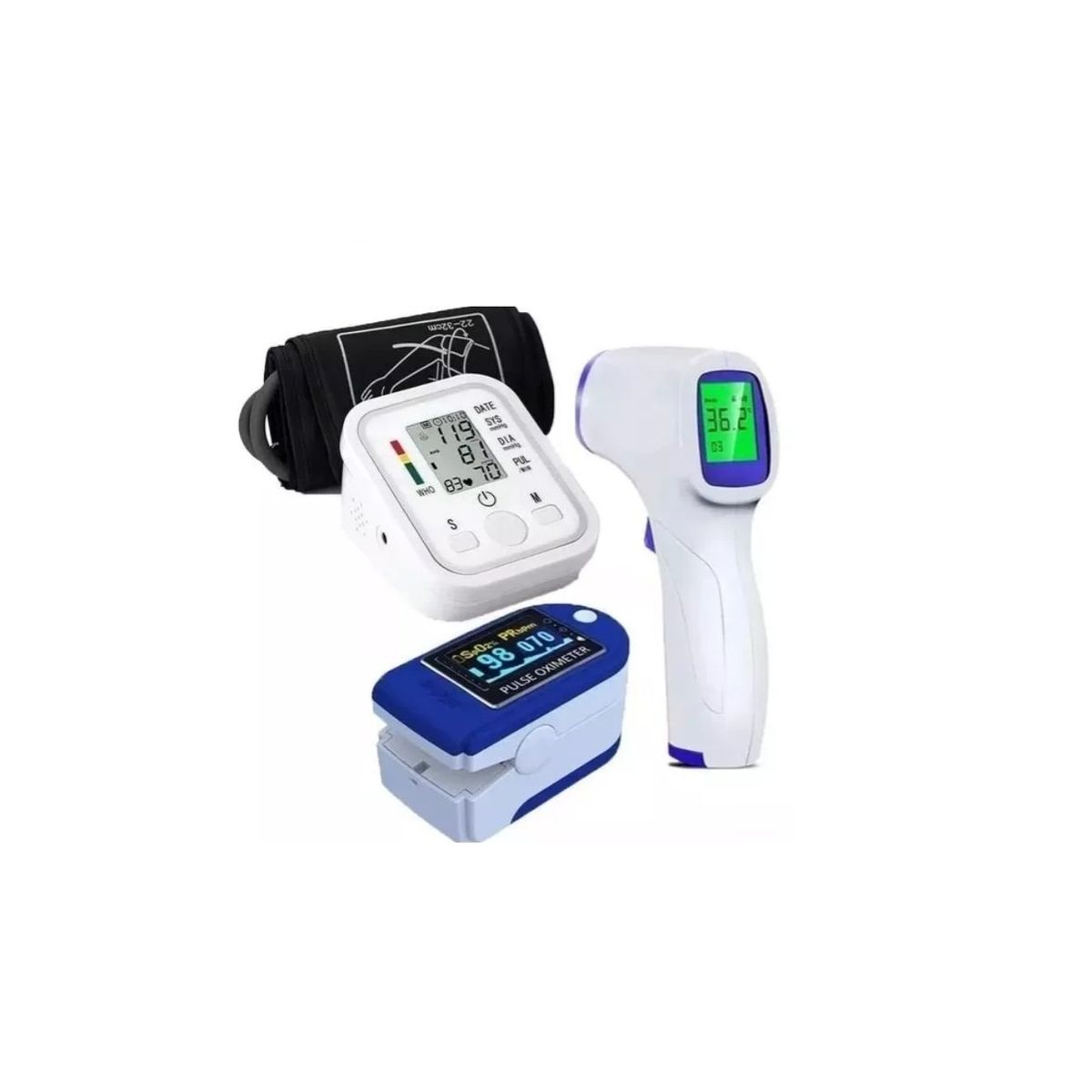 GENERICO - Set Toma Presion Brazo Saturometro Termómetro