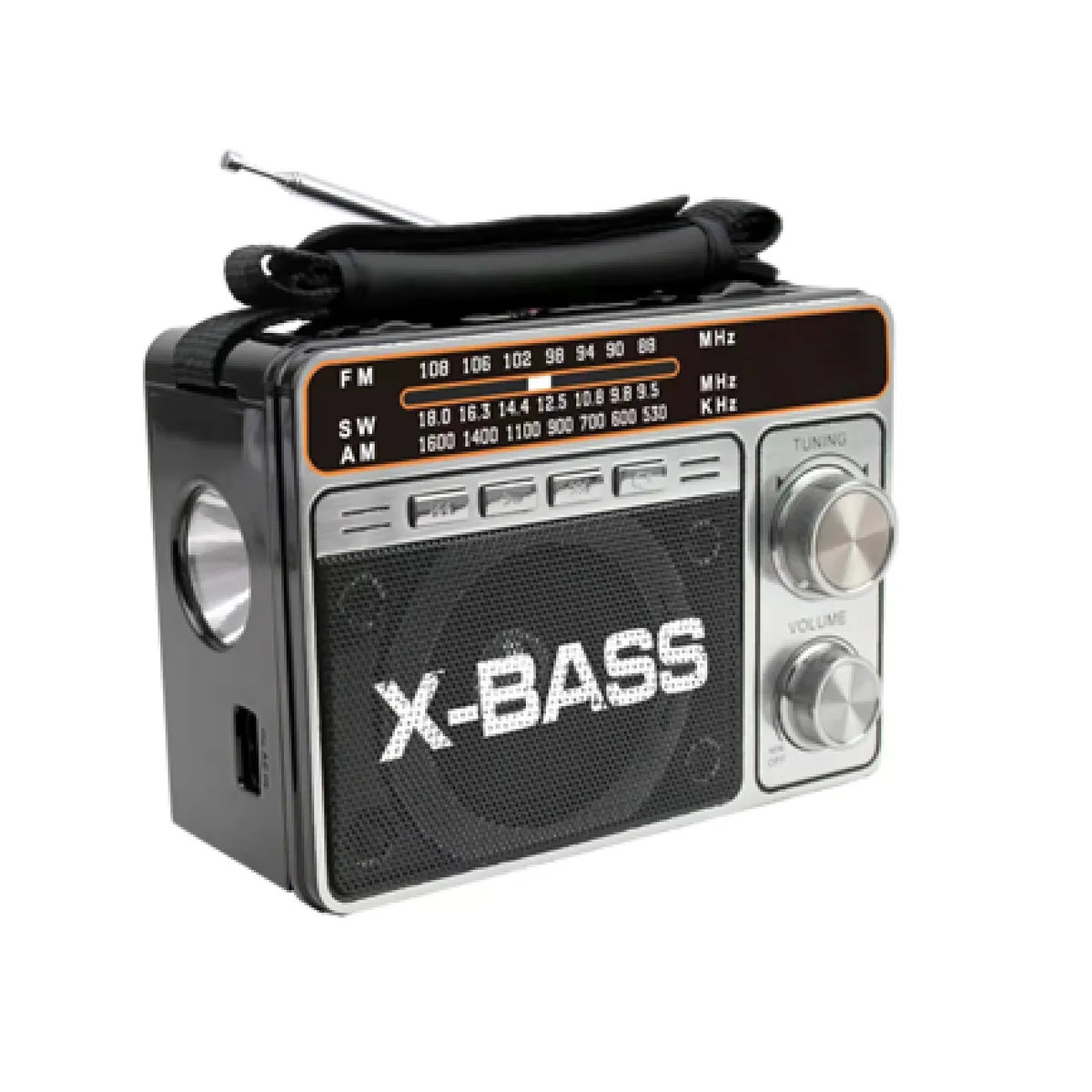GLC - Radio Portátil Linterna Am-Fm-Bluetooth-Usb-Sd - Recargable