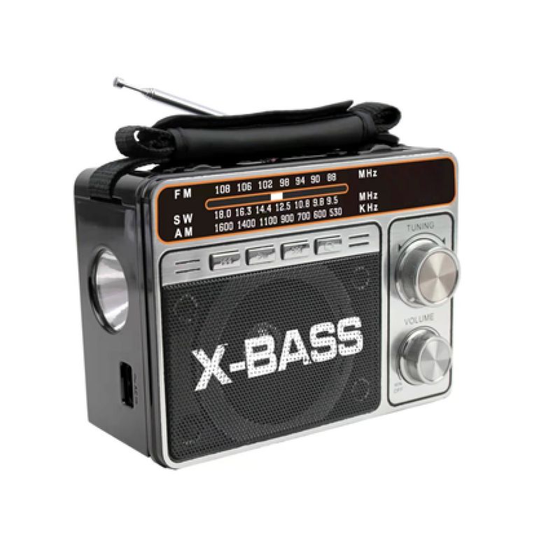 GLC - Radio Portátil Linterna Am-Fm-Bluetooth-Usb-Sd - Recargable
