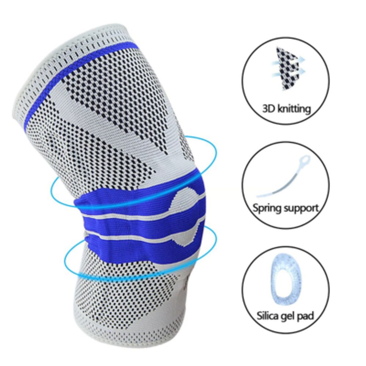 GENERICO - Rodillera elastica de compresion Gym Correr Deportes