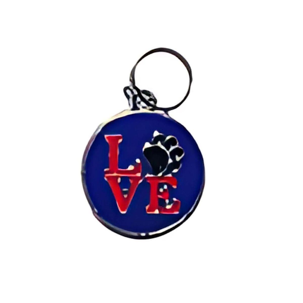 BUEN AMIGO - Medalla de Identificación para mascotas Diseño LOVE - Negro - Violeta - 74976-NEGRO-1