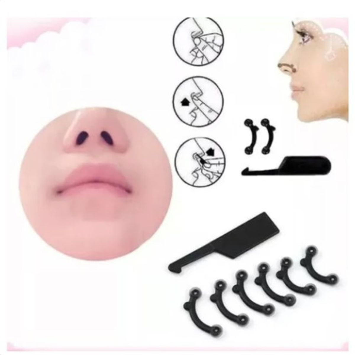 GENERICO - Corrector Nasal Respingador De Nariz Instantaneo 3 Medidas