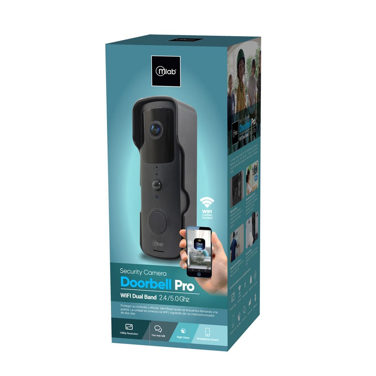 MLAB - Camara de Securidad Doorbell Pro WIFI Dual Band 2.4 / 5.0 Ghz