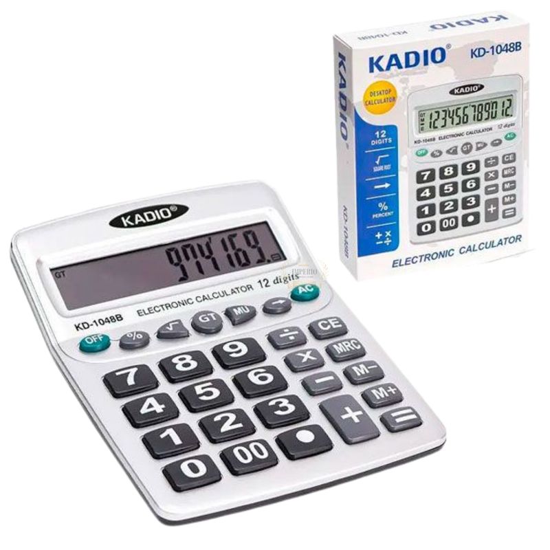 GENERICO - Calculadora Escritorio Oficina Grande 12 Digitos Kd-1048b
