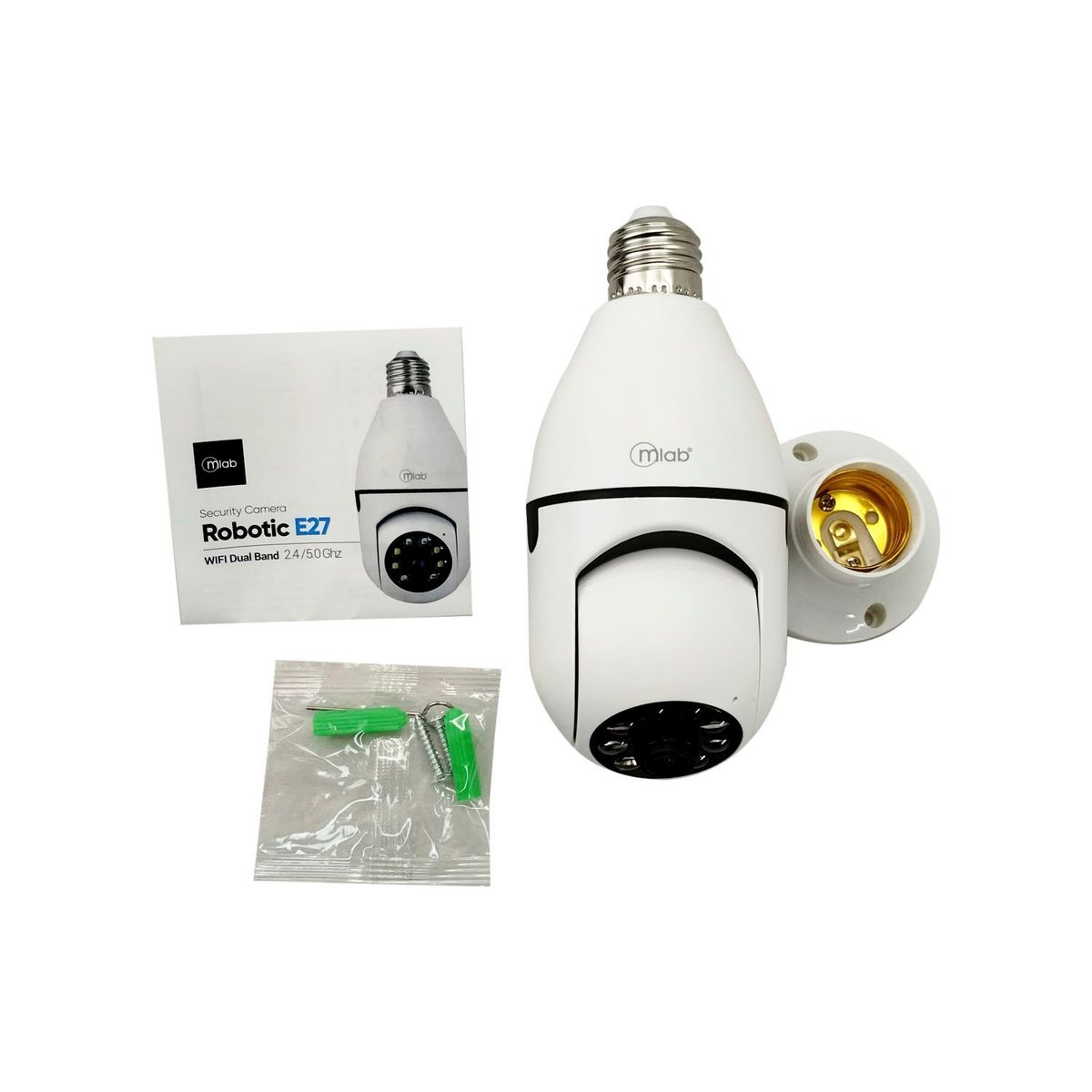 MLAB - Camara de Seguridad Robotic E27 WIFI Dual Band 2.4 / 5.0 Ghz
