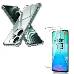 GENERICO - Carcasa Transparente Reforzado Para Redmi 13 4g + Lamina V.