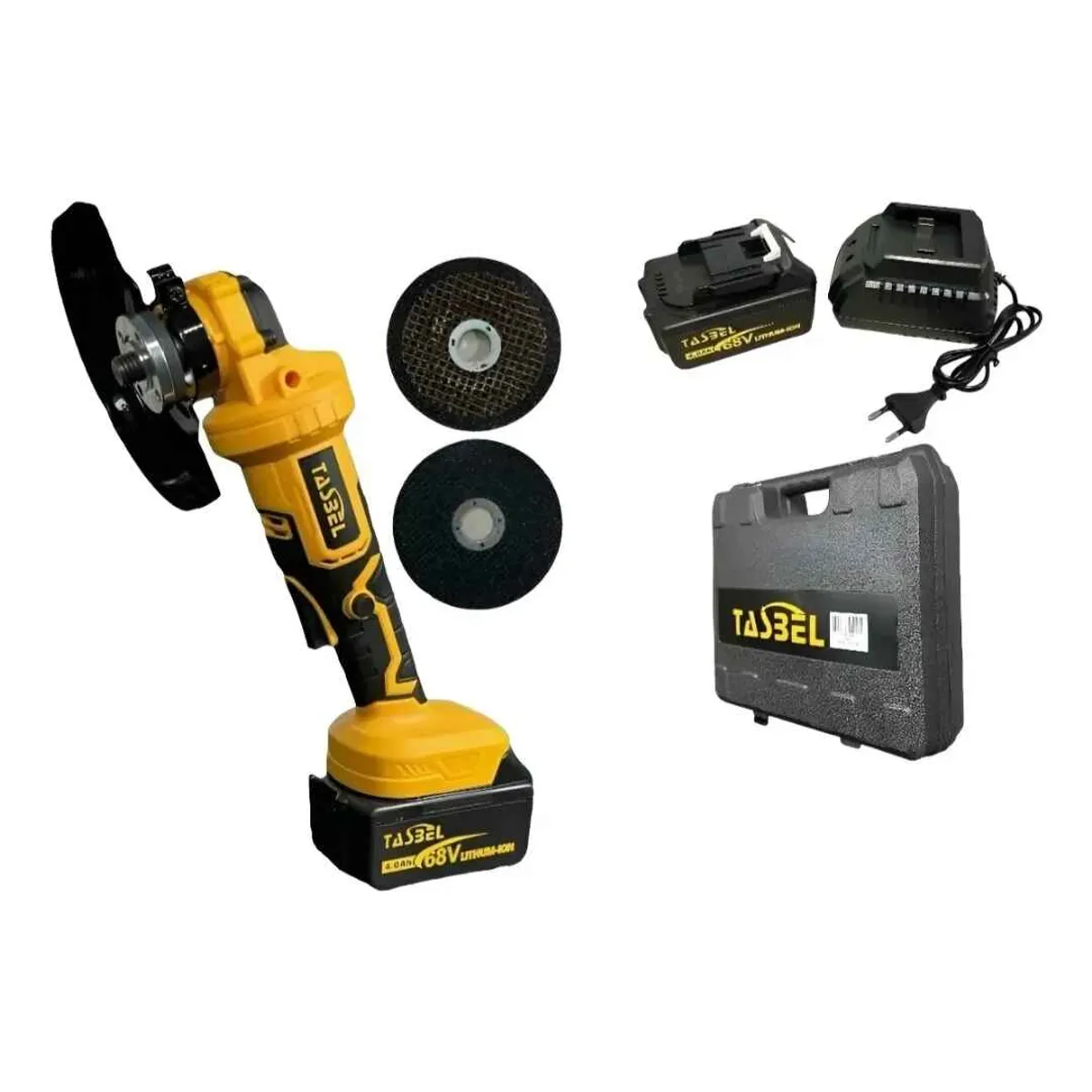 GENERICO - Esmeril Angular Grande Inalámbrico Con Batería Y Cargador