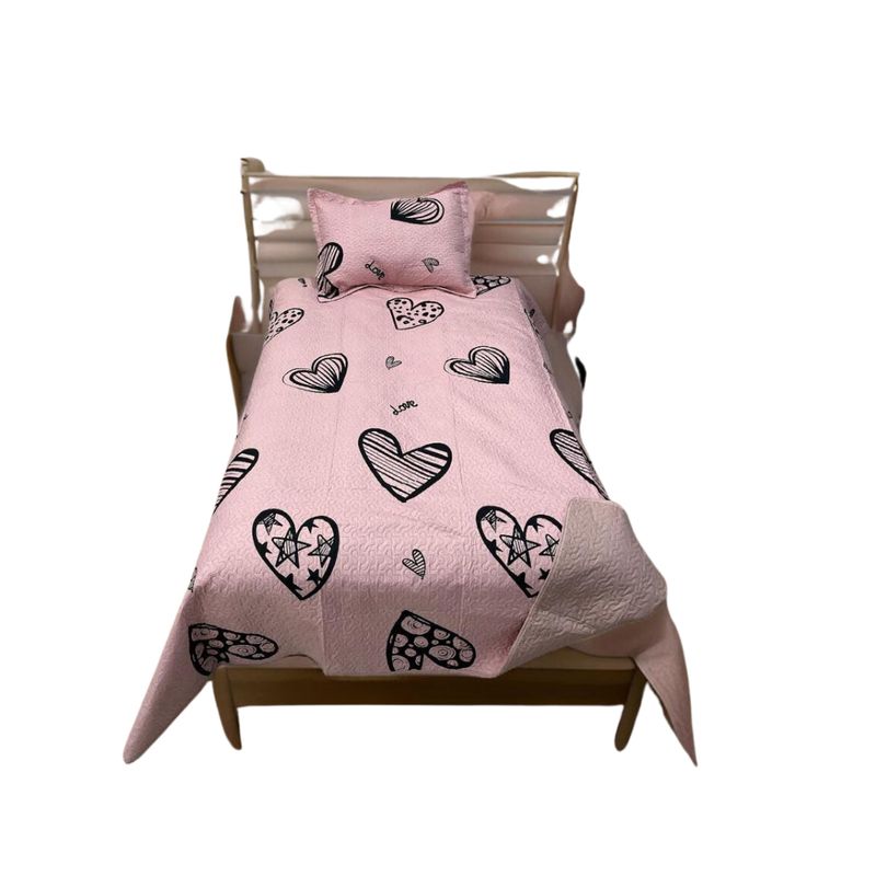 GENERICO - Cubrecama Verano Delgado Quilt Estampados Plaza y Media