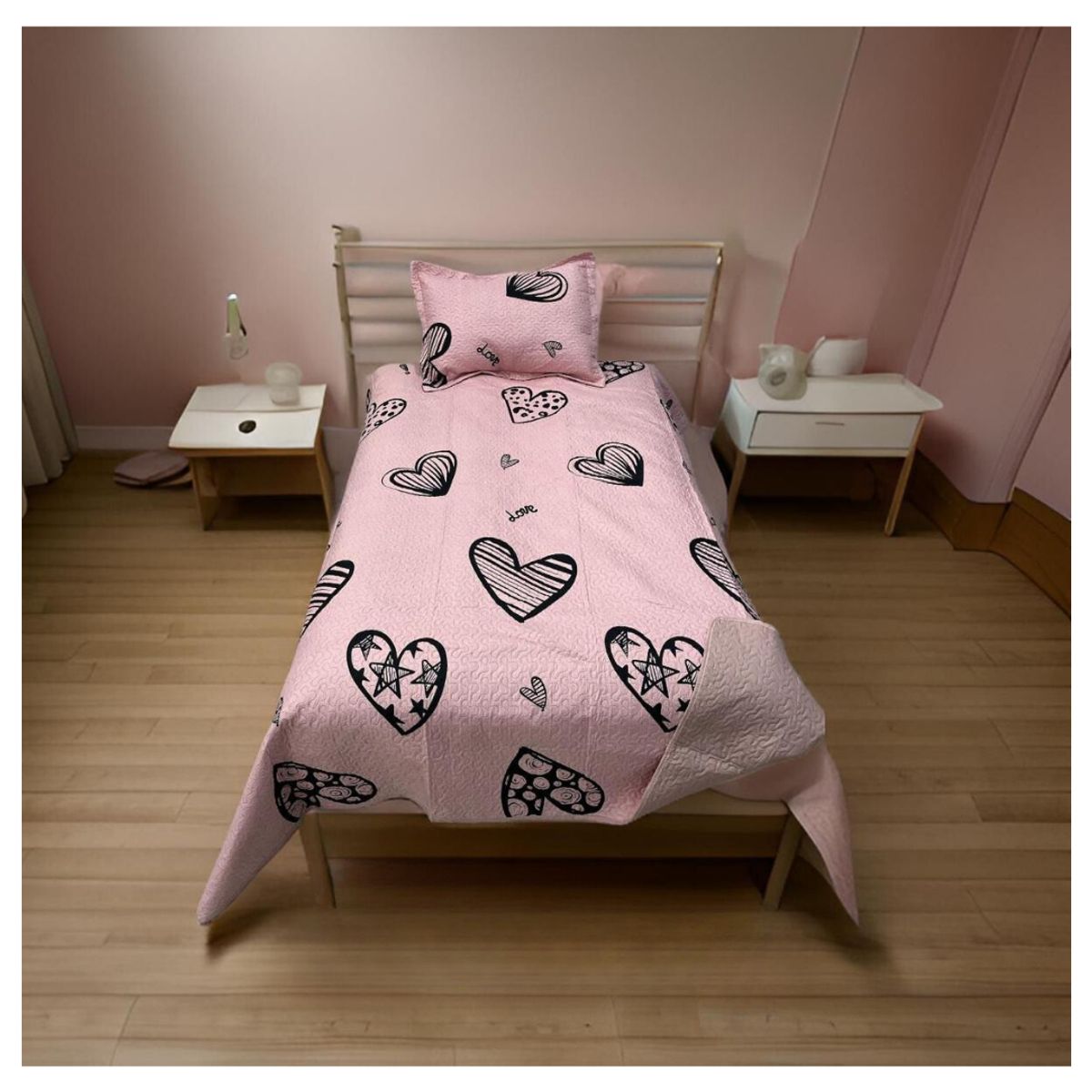 GENERICO - Cubrecama Verano Delgado Quilt Estampados Plaza y Media