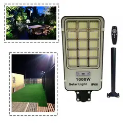 GENERICO - Foco Solar 1000 Watt Alumbrado Exterior Con Poste
