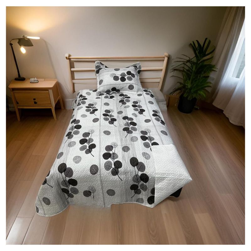 GENERICO - Cubrecama Verano Delgado Quilt Estampados Plaza y Media