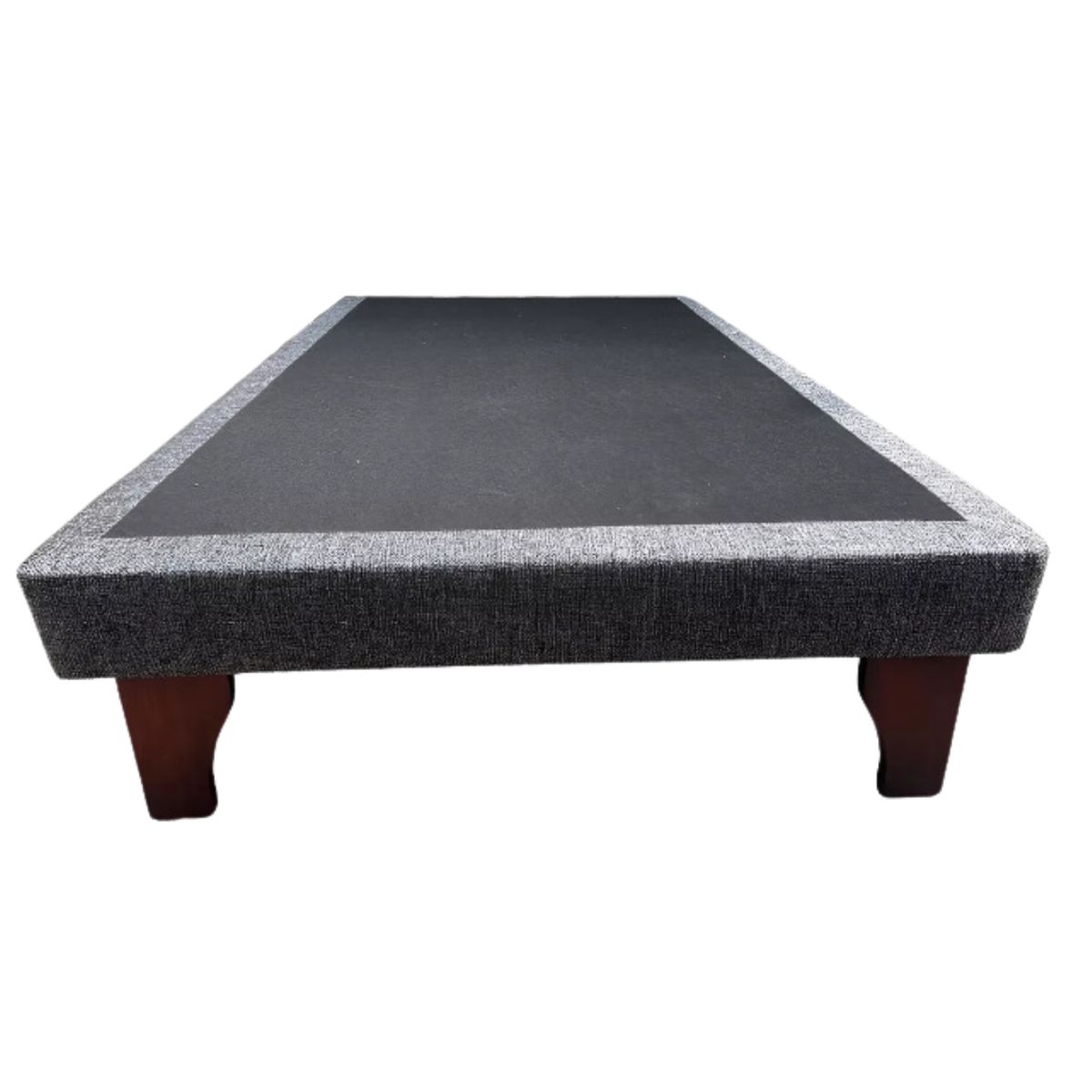 DULCES SUEÑOS - Base Europea Premium 1P  Espuma  Patas Rosen  90x190 Gris Oscuro