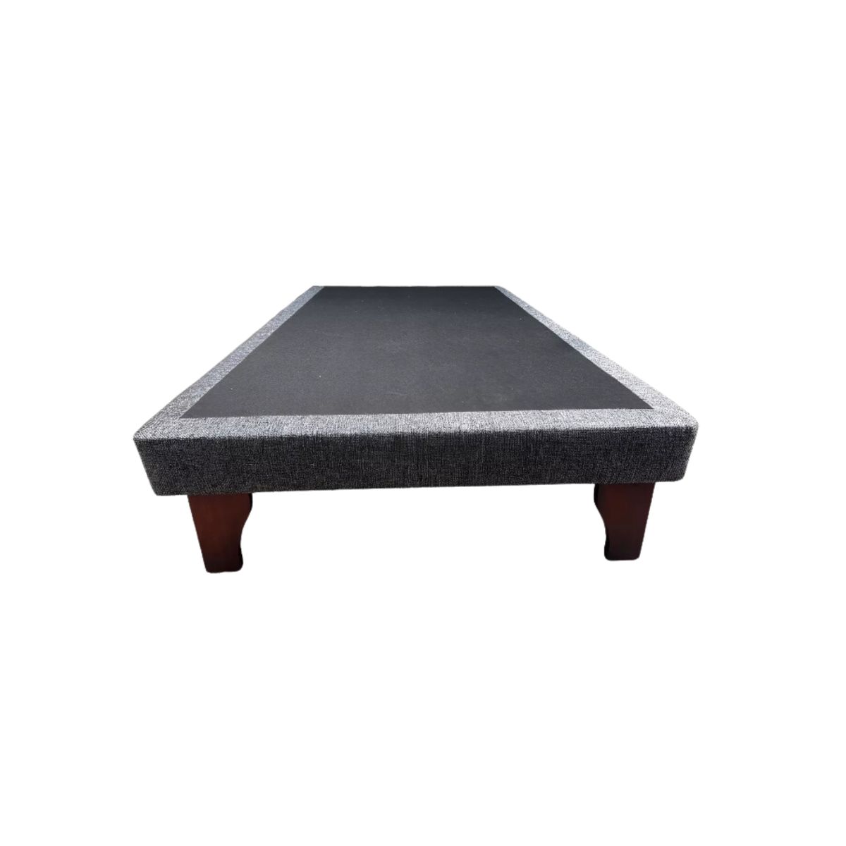 DULCES SUEÑOS - Base Europea Premium 1P  Espuma  Patas Rosen  90x190 Gris Oscuro