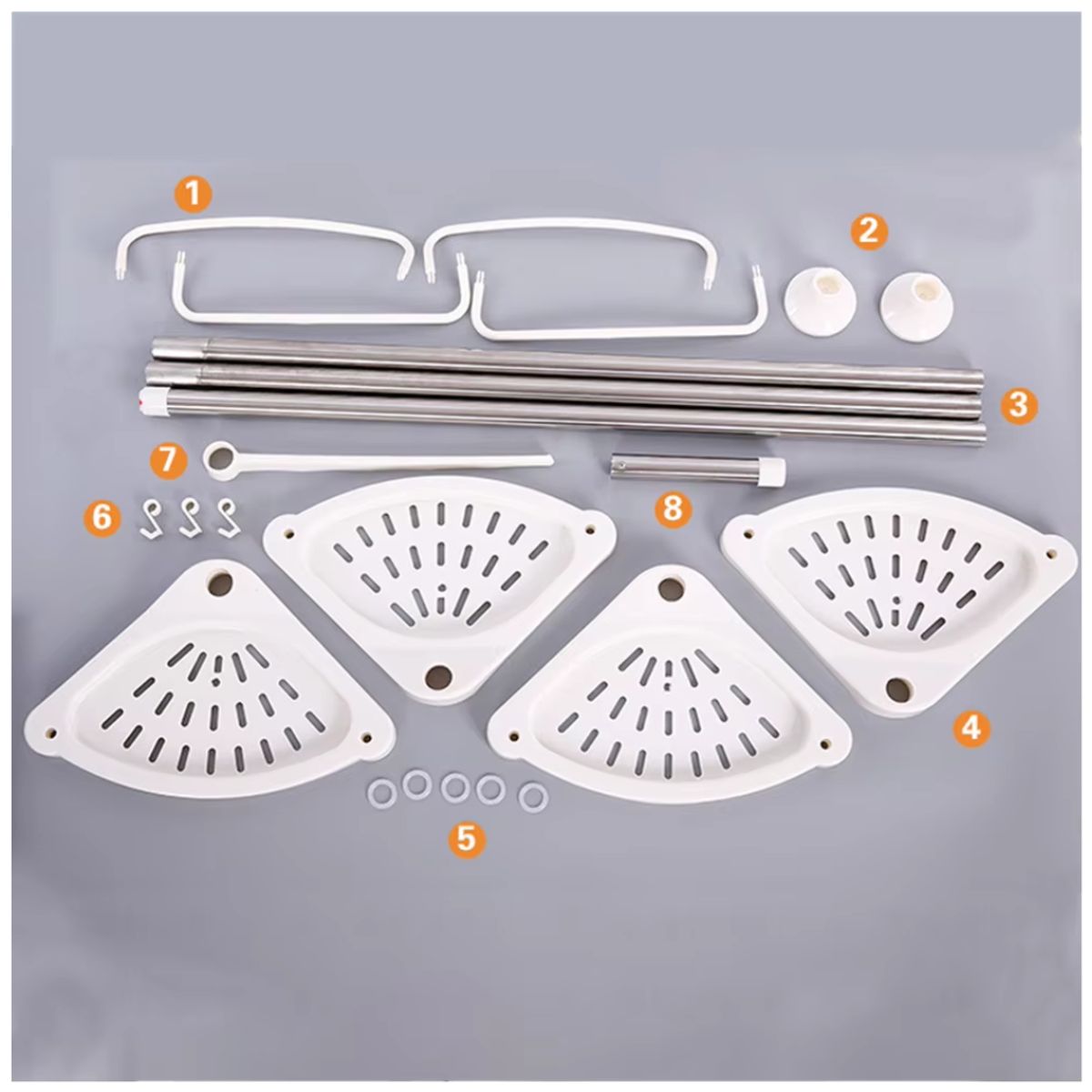 GENERICO - Esquinero De Ducha Multi-uso 4 Repisas Ajustable Organizador