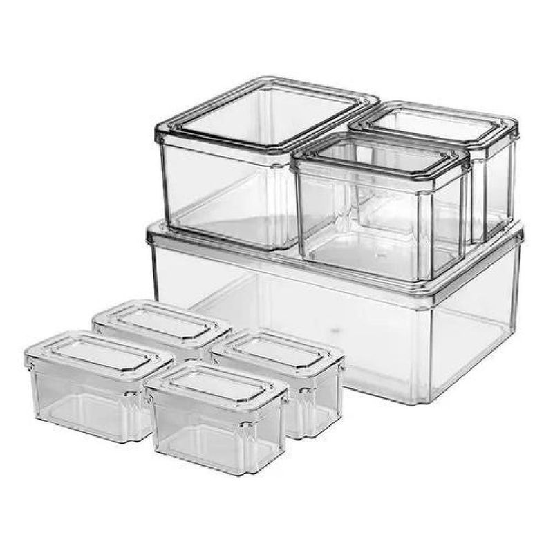 GENERICO - Organizador Refrigerador Cocina Set 8 Contenedores Con Tapa