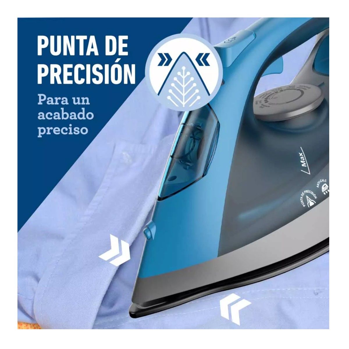 OSTER - Plancha De Vapor Con Base De Ceramica Color Gris