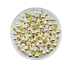 GENERICO - Balines Grandes Para Bisutería De Baño De Oro 5gr - Plateado - Talla única