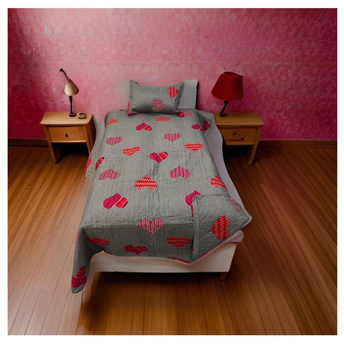 GENERICO - Cubrecama Verano Delgado Quilt Estampados Plaza y Media