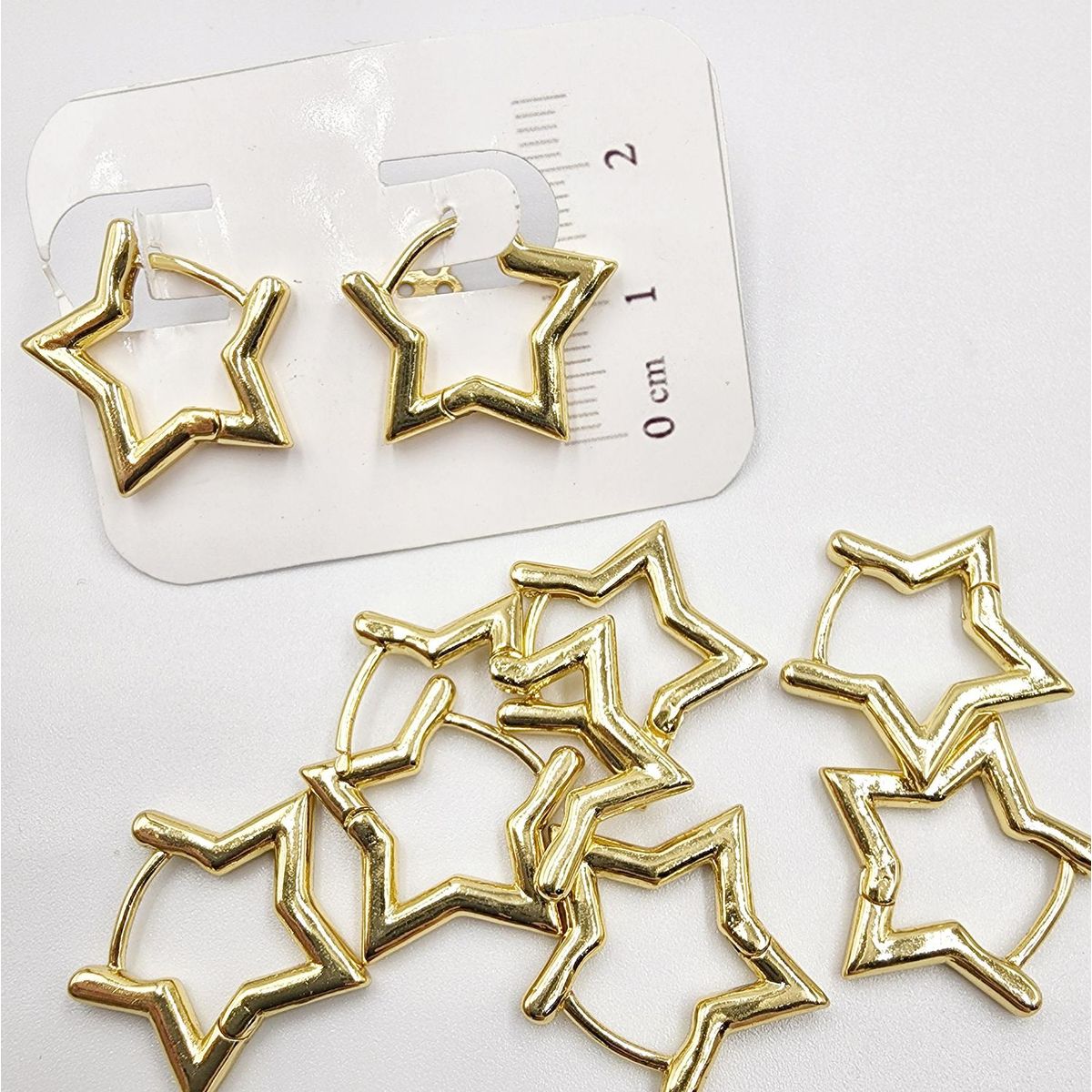 GENERICO - Set De 6 Pares De Bases De Aros Con Baño De Oro Modelos 1 - Dorado
