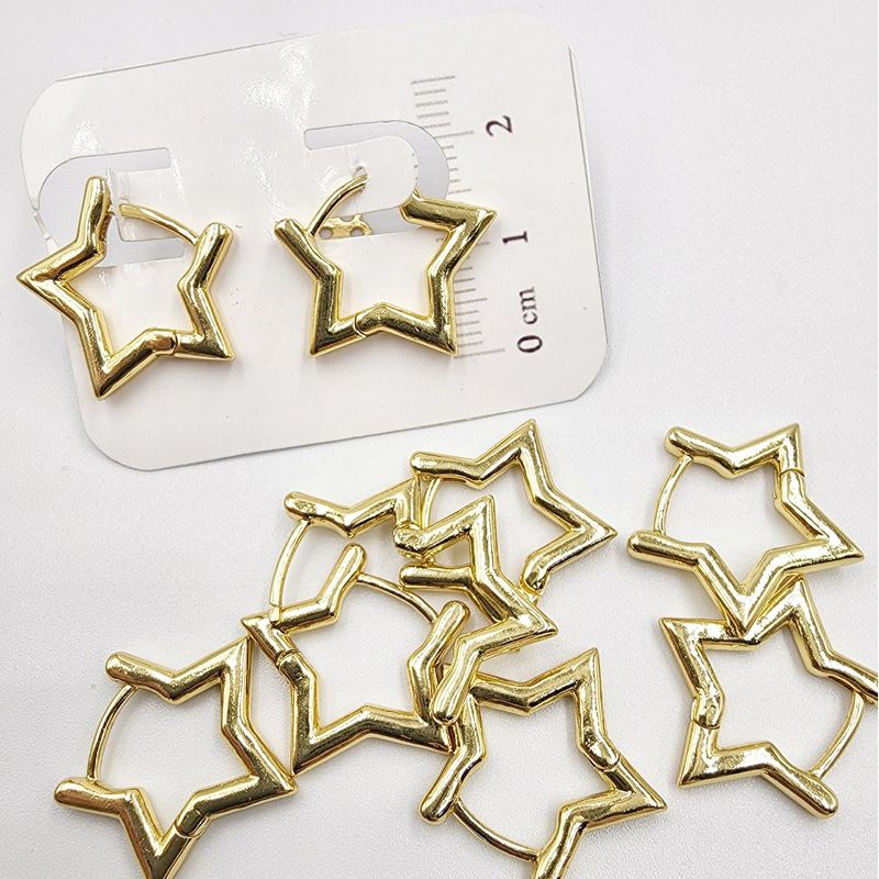 GENERICO - Set De 6 Pares De Bases De Aros Con Baño De Oro Modelos 1 - Dorado
