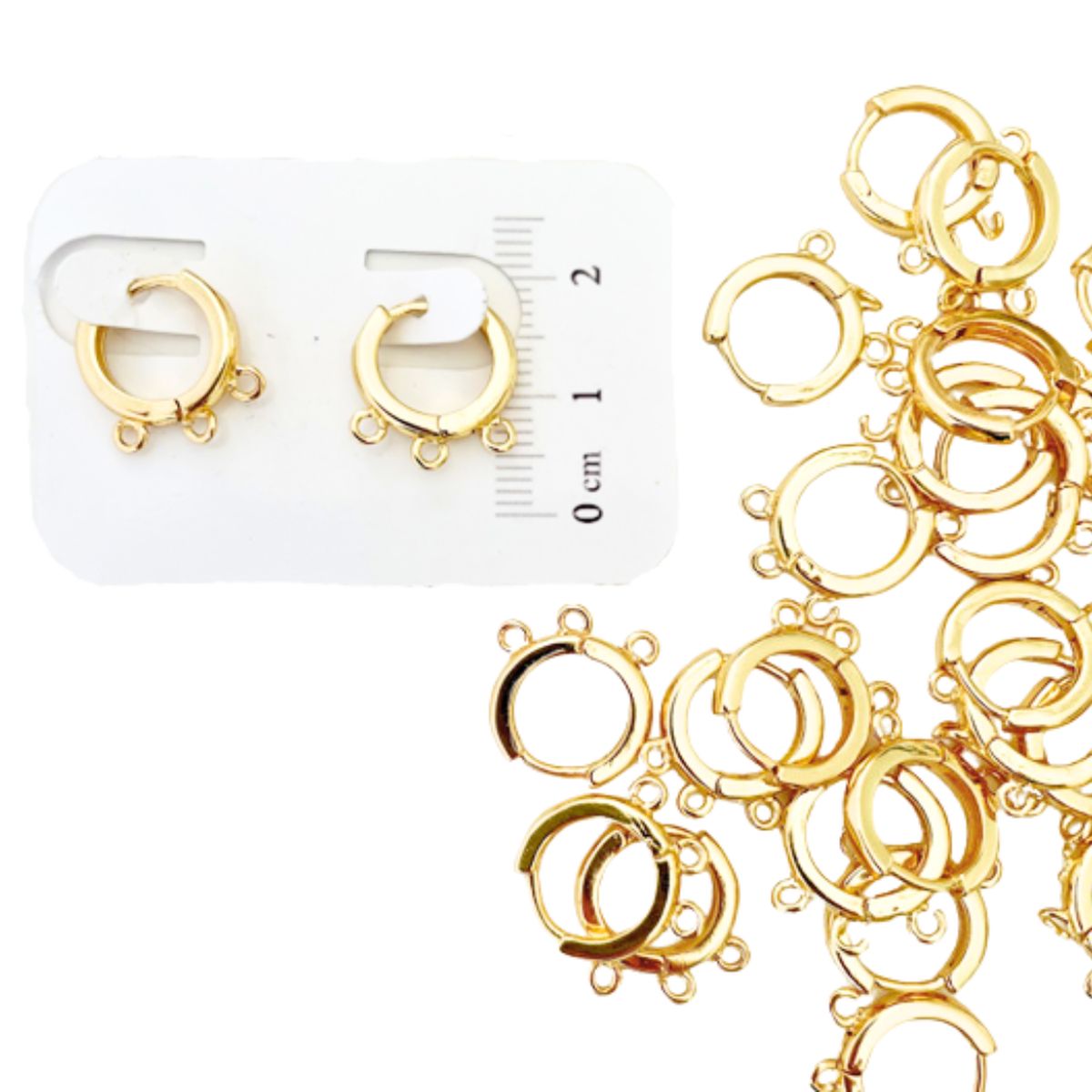 GENERICO - Set De 6 Pares De Bases De Aros Con Baño De Oro Modelos 1 - Dorado