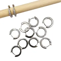 GENERICO - Set De 6 Pares De Bases De Aros Con Baño De Oro Modelos 1 - Plateado