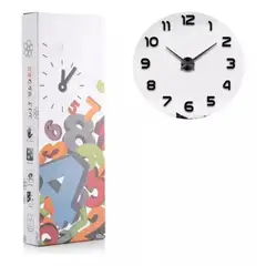GENERICO - Reloj De Pared 3d Grande Autoadhesivos Números NEROS