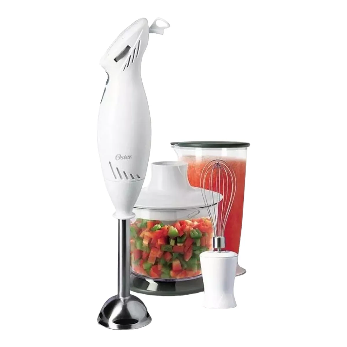 OSTER - Batidora de Inmersion Con Accesorios 6 velocidades función turbo