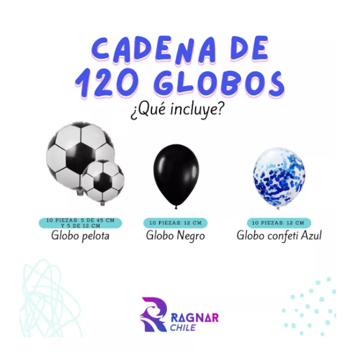 GENERICO - Bouquet Globos Cumpleaños Niño Set Futbol