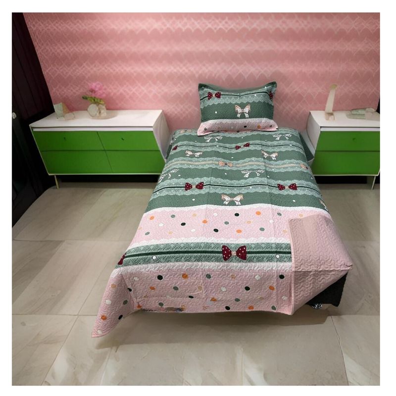 GENERICO - Cubrecama Verano Delgado Quilt Estampados Plaza y Media