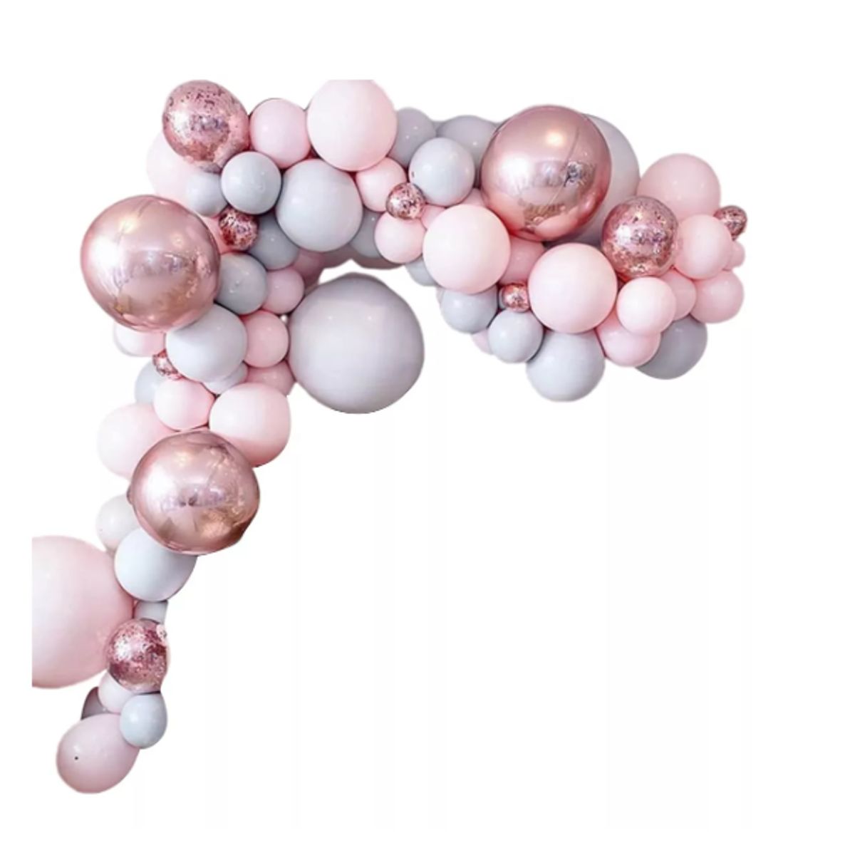 GENERICO - Bouquet Globos Cumpleaños Set Tipo Cadena Rosado Fiesta