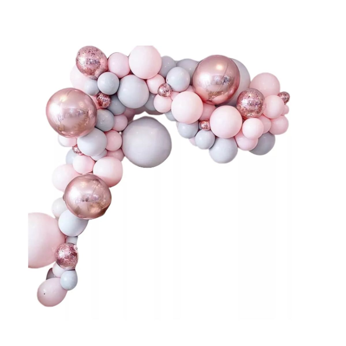 GENERICO - Bouquet Globos Cumpleaños Set Tipo Cadena Rosado Fiesta