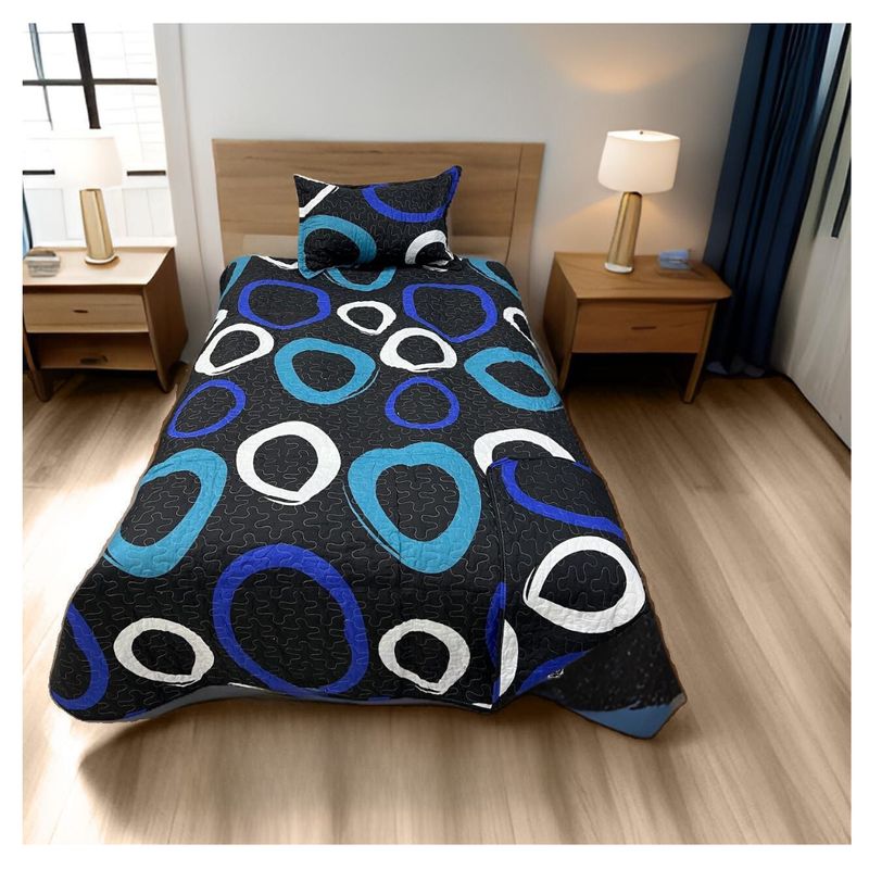 GENERICO - Cubrecama Verano Delgado Quilt Estampados Plaza y Media