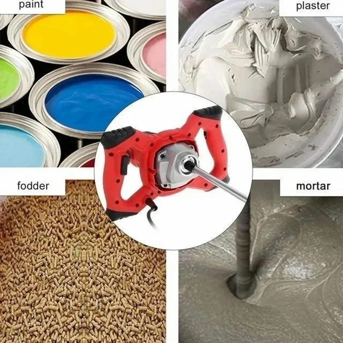 TASBEL - Máquina Mezcladora De Cemento Eléctrico 1200w