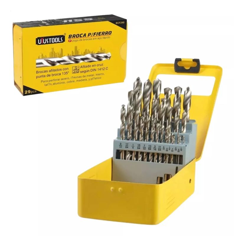 UYUSTOOL - Brocas Para Metal HSS 29 Piezas Uyustools