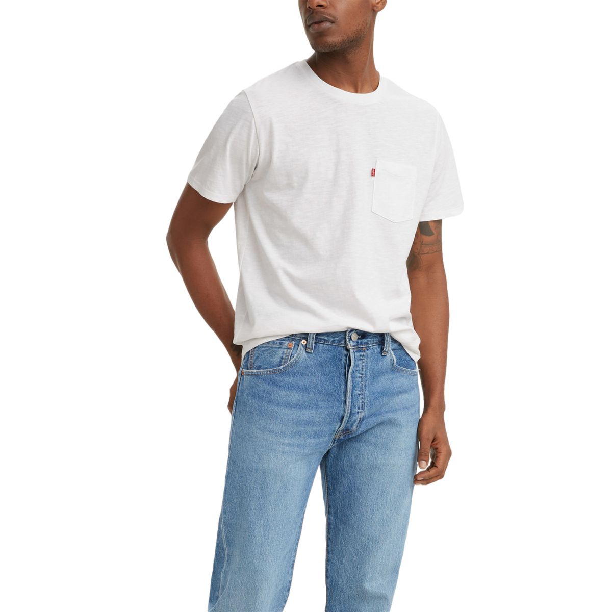 LEVIS - Polera Hombre Classic Pocket Tee Blanco Levis