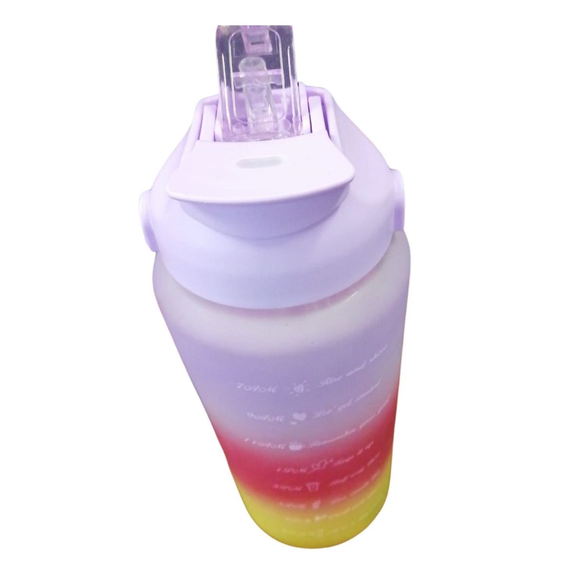 GENERICO - Set 2 Botellas Deportivas 2L y 900mL Boquilla Morado Multicolor