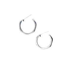 JOYAS MONTERO - Aros Amanda Silver Baño de Oro Blanco