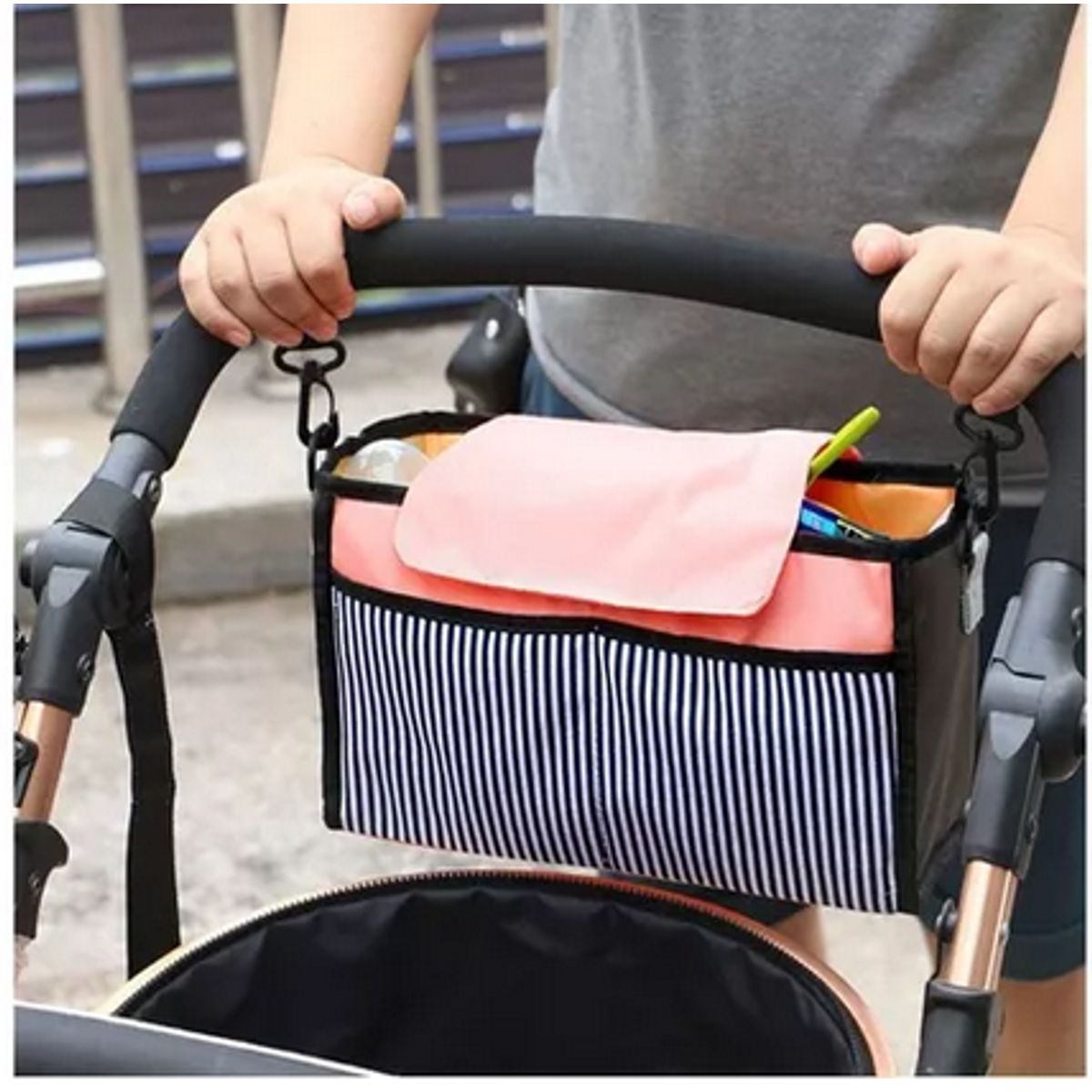 GENERICO - Bolso organizador coche bebe  color Rosado Niña