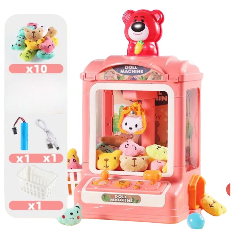GENERICO - Mini máquina de captura juguetes con garras Pink Osito